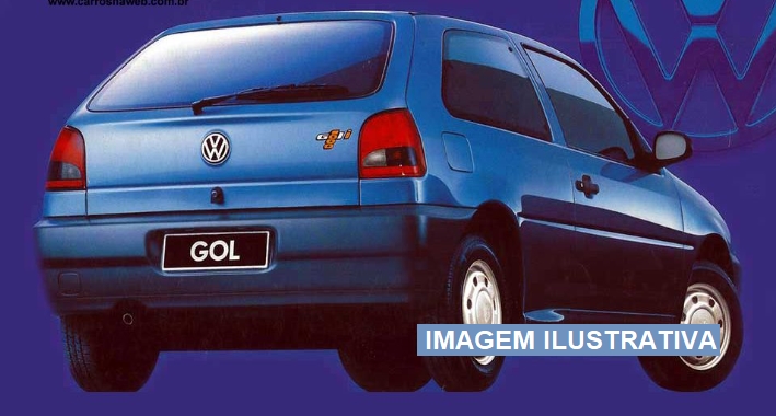 Veículo Volkswagen Gol MI, ano 1997/1998, cor azul