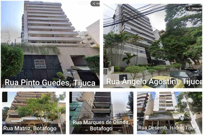 Diversos Imóveis:Lote de Terreno-Jacarepaguá, Sala Commercial-Centro-RJ, Apartamentos-Botafogo e Tijuca-RJ