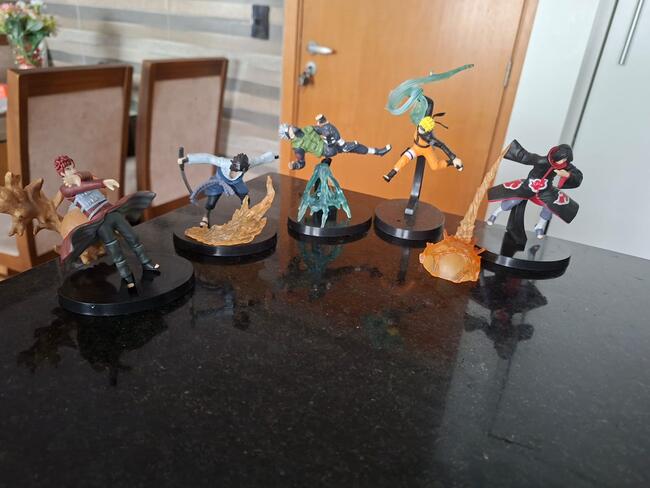 Kit Com 5 Bonecos Itachi, Naruto, Sasuke, Gaara, Kakashi: Naruto Shippuden