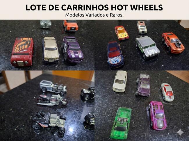Kit com 5 carrinhos Hot Wheels sortidos.
