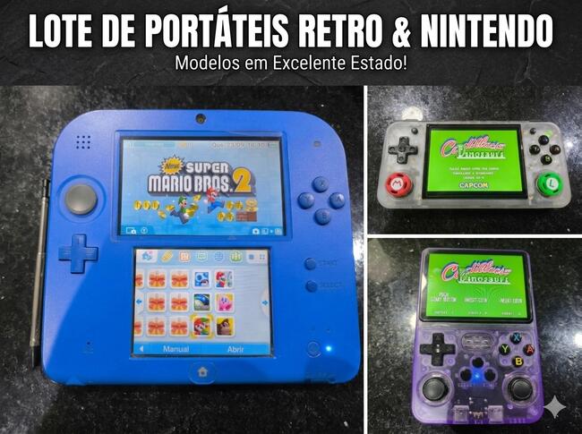 Vídeo games Portáteis Retro e Nintendo: Nintendo 2DS + Anbernic RG35XX H + R36S