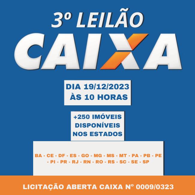 LEILÃO DA CAIXA ECONOMICA FEDERAL LICITAÇÃO ABERTA