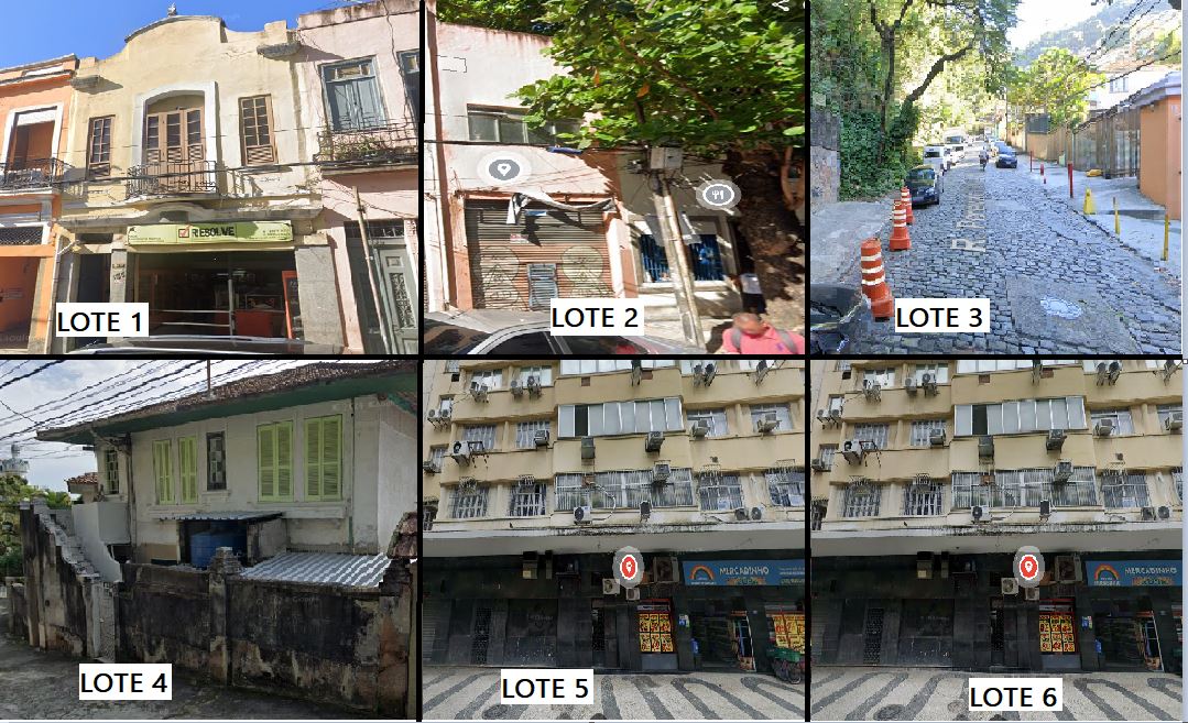 CAEX nº 85  - 6 LOTES DE IMÓVEIS ENTRE CENTRO, LARANJEIRAS E SANTA TERESA