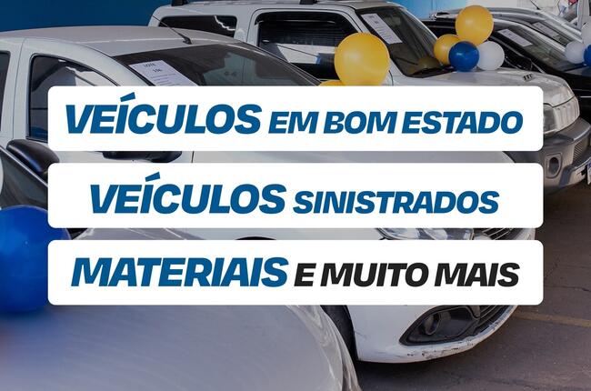 LEILÃO ONLINE E PRESENCIAL DE VEÍCULOS E MATERIAIS