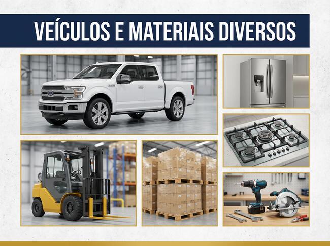 LEILÃO DE VEÍCULOS ELETRO E MATERIAIS DIVERSOS