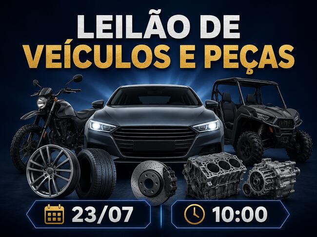 LEILÃO DE VEÍCULOS E PEÇAS
