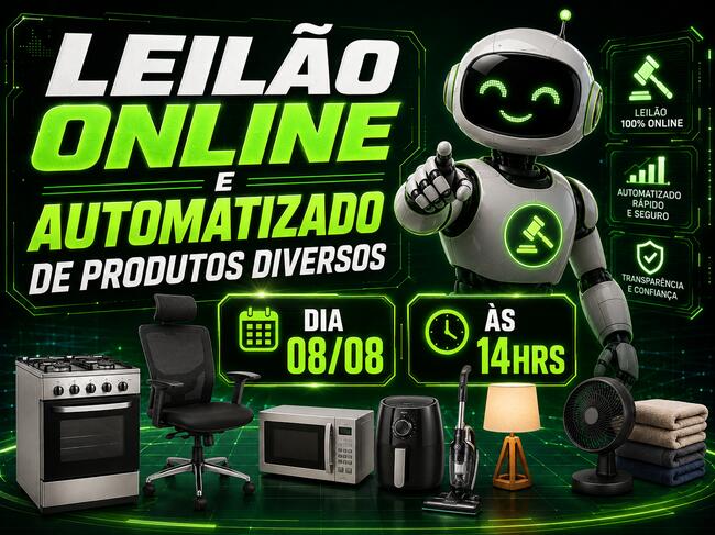 LEILÃO ONLINE E AUTOMATIZADO DE PRODUTOS DIVERSOS