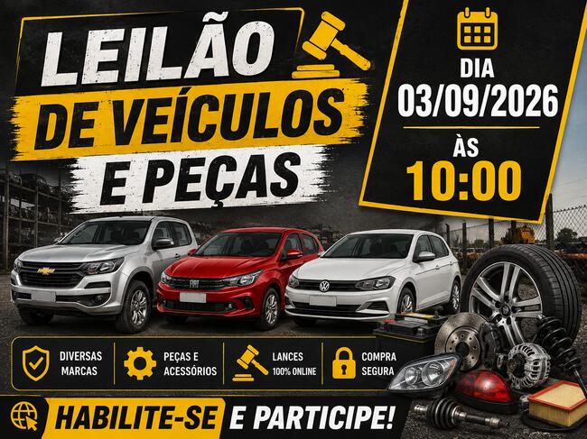 LEILÃO DE VEÍCULOS E PEÇAS