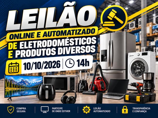 LEILÃO ONLINE E AUTOMATIZADO DE ELETRODOMÉSTICOS E PRODUTOS DIVERSOS