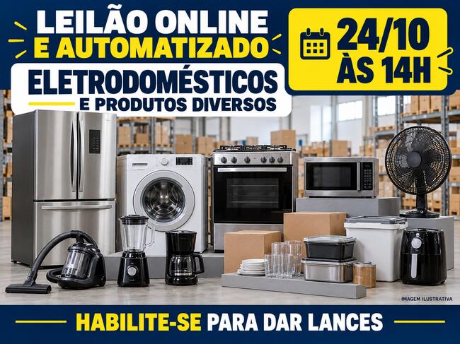 LEILÃO ONLINE E AUTOMATIZADO DE ELETRODOMÉSTICOS E PRODUTOS DIVERSOS