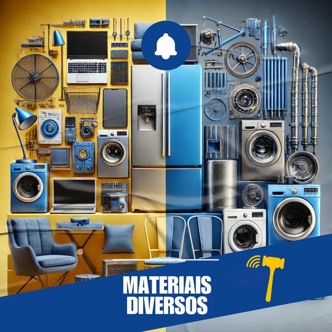 LEILÃO ONLINE E PRESENCIAL DE MATERIAIS DIVERSOS