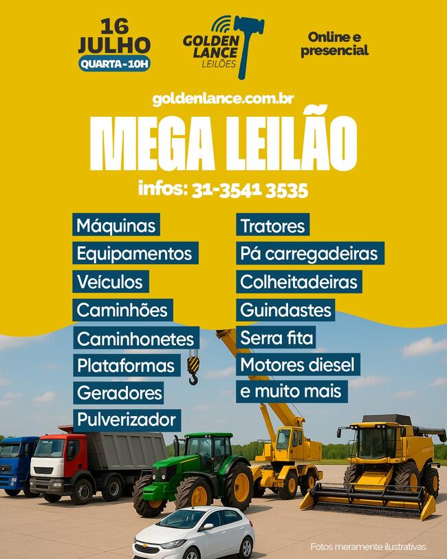 LEILÃO DE EQUIPAMENTOS E MOTORES DIVERSOS