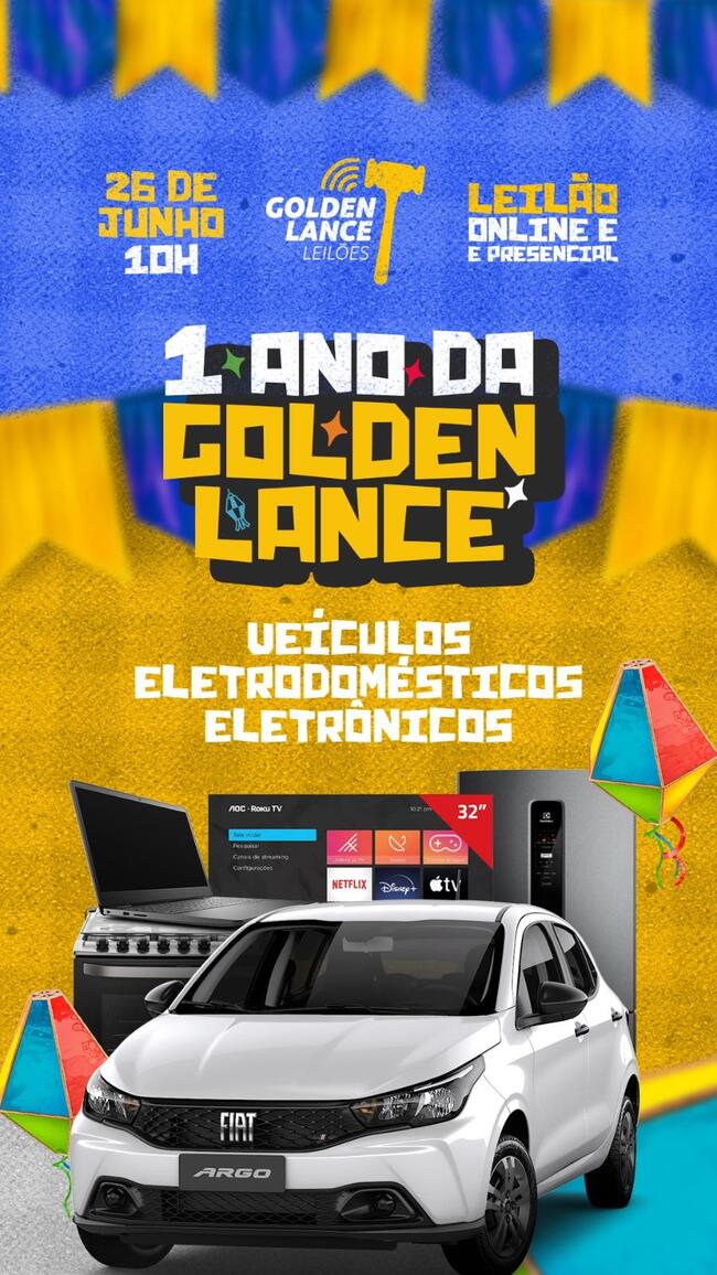 LEILÃO ONLINE E PRESENCIAL DE VEÍCULOS E MATERIAIS