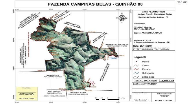 12,5% De Um Imóvel C/ 3,80 Alq. Em Cândido De Abreu/pr, localizado em Cândido De Abreu - PR