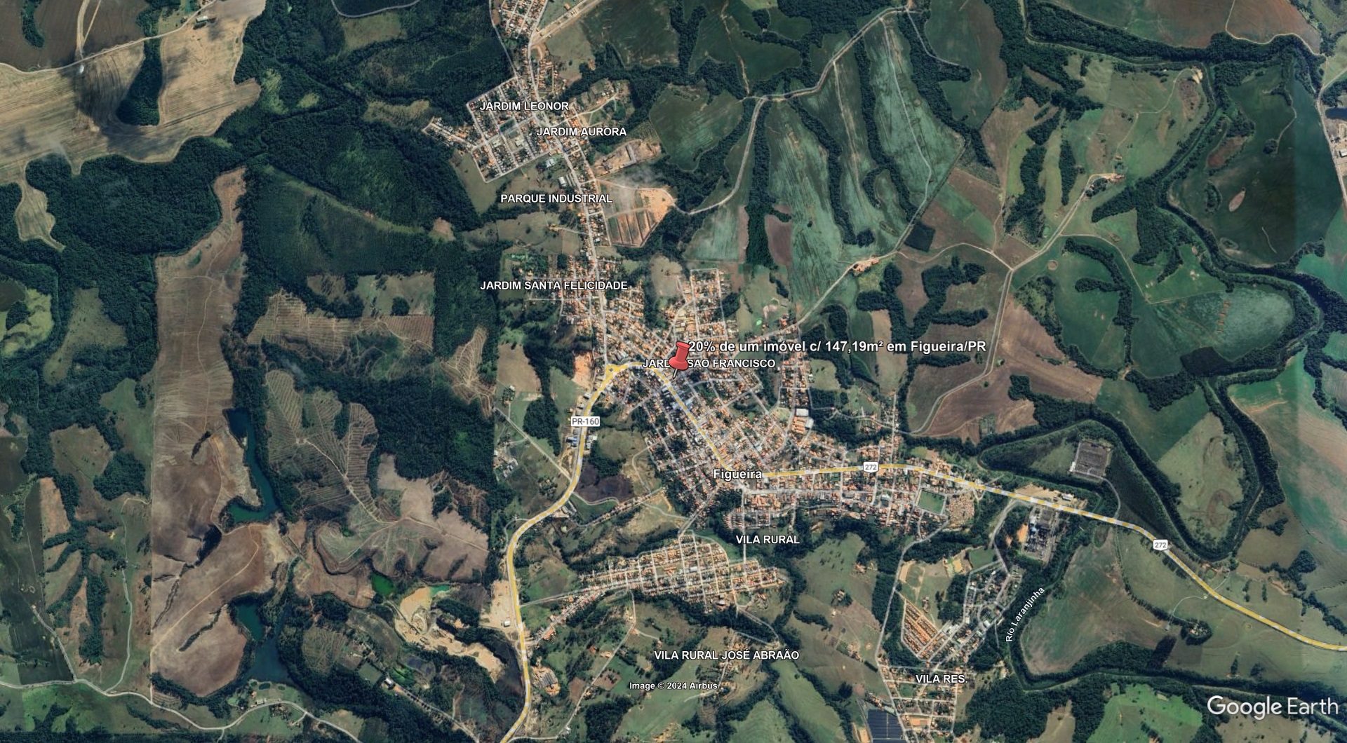 Lote 2.1 - 20% de um imóvel c/ 247m² no centro em figueira/pr
