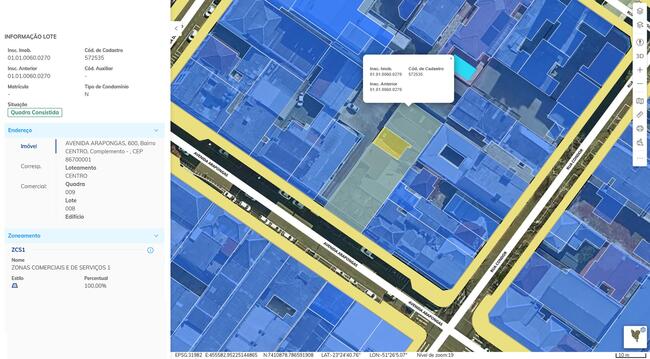 20% De Um Imóvel C/ 675m² No Centro De Arapongas/pr, localizado em Arapongas - PR