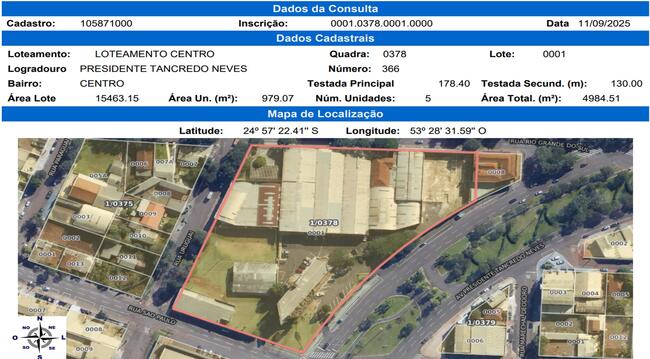 Imóvel C/ 15.463,15m² Em Cascavel/pr, localizado em Cascavel - PR