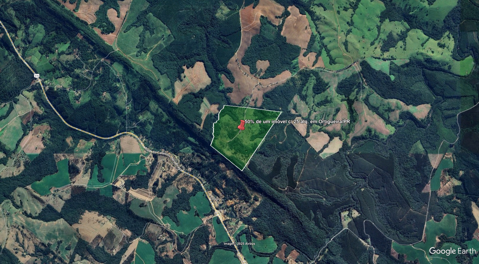 50% de um imóvel c/ 25 alq. em Ortigueira/PR - leilão judicial - Ortigueira PR - lance mínimo R$ 539.705