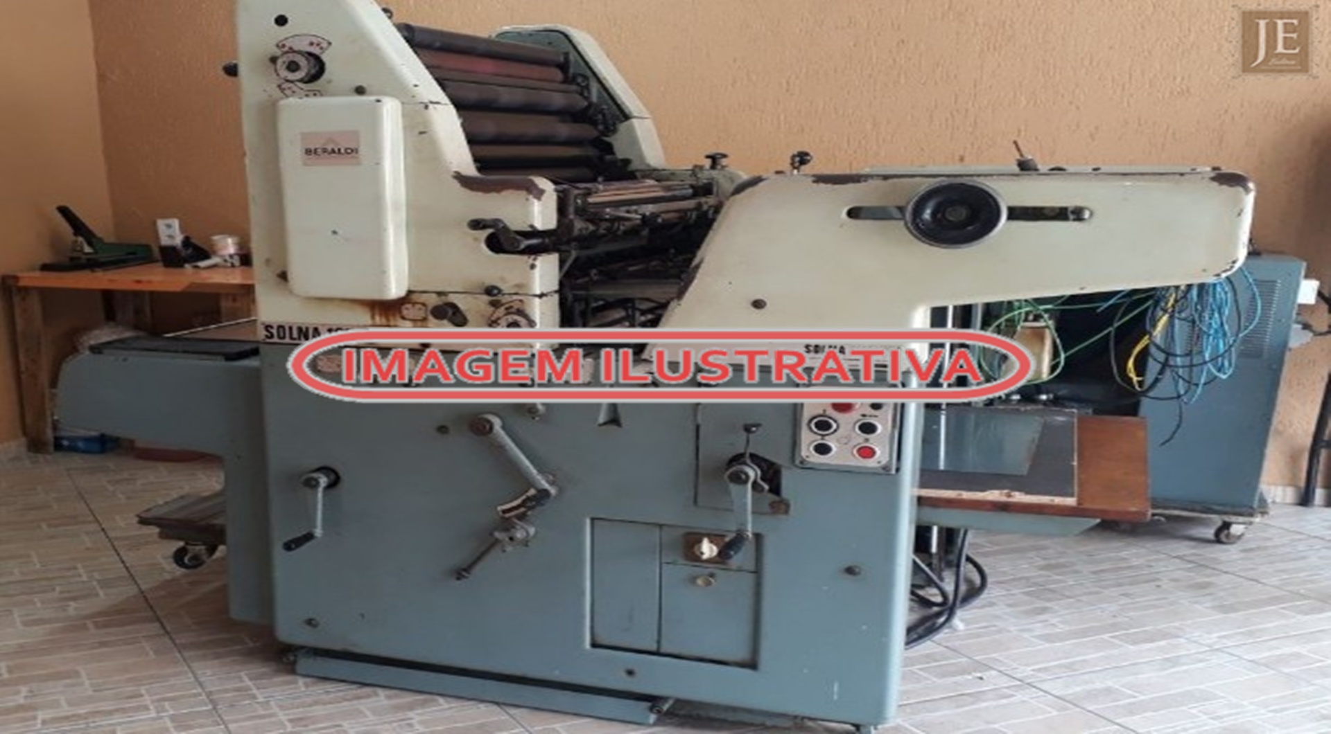 01 máquina de impressão Offset, marca Solna - leilão judicial - Não informado BR - lance mínimo R$ 15.000