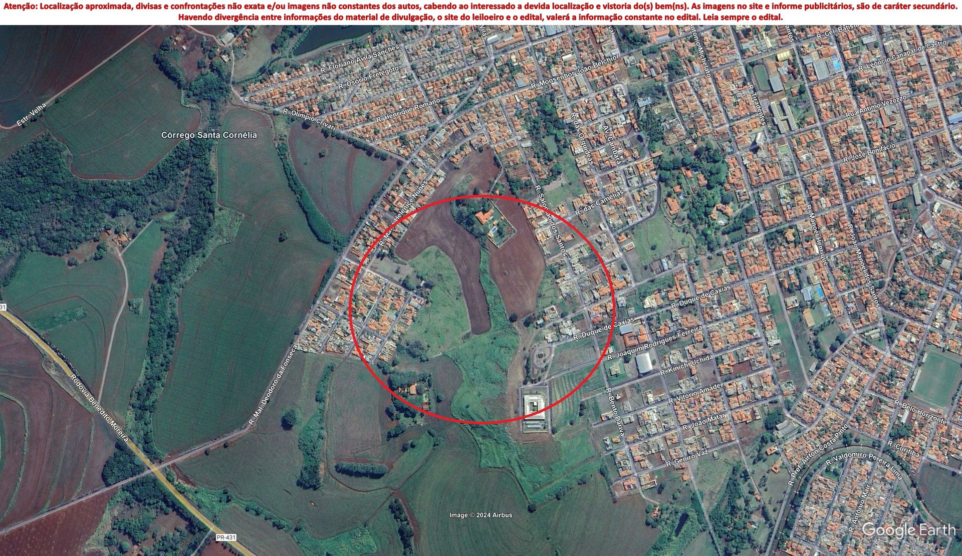 77,06% de um imóvel c/ 72.678,24m² no Bairro Morada do Sol em Cambará/PR - leilão judicial - Não informado BR - lance mínimo R$ 1.917.801