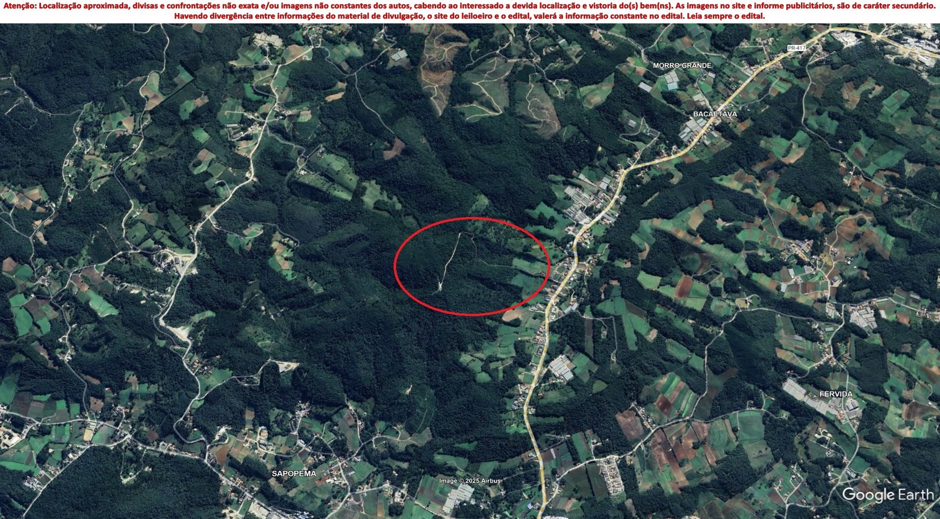 Imóvel c/ 1,31 alq. em Colombo/PR - leilão judicial - Colombo PR - lance mínimo R$ 14.000