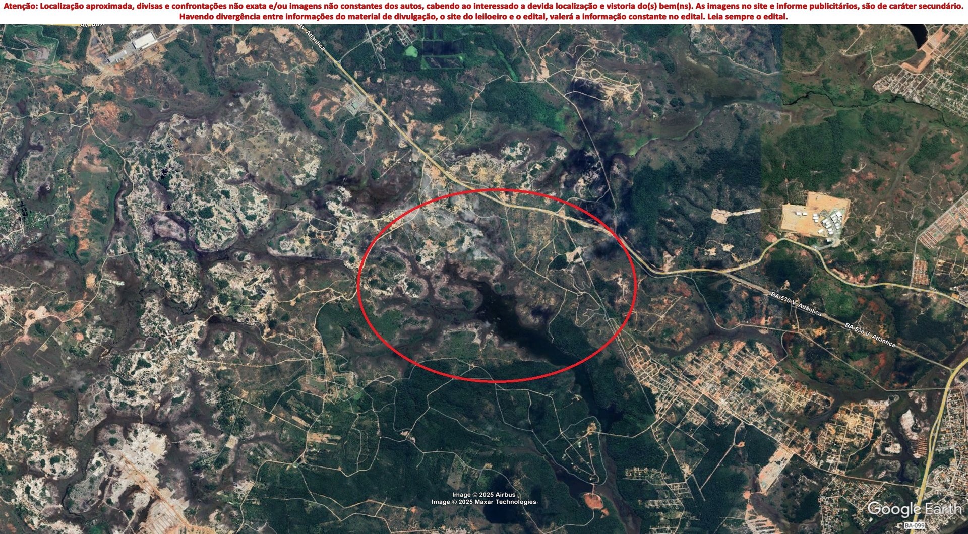 Imóvel c/ 11ha em Camaçari/BA - leilão judicial - Não informado BR - lance mínimo R$ 2.994.150