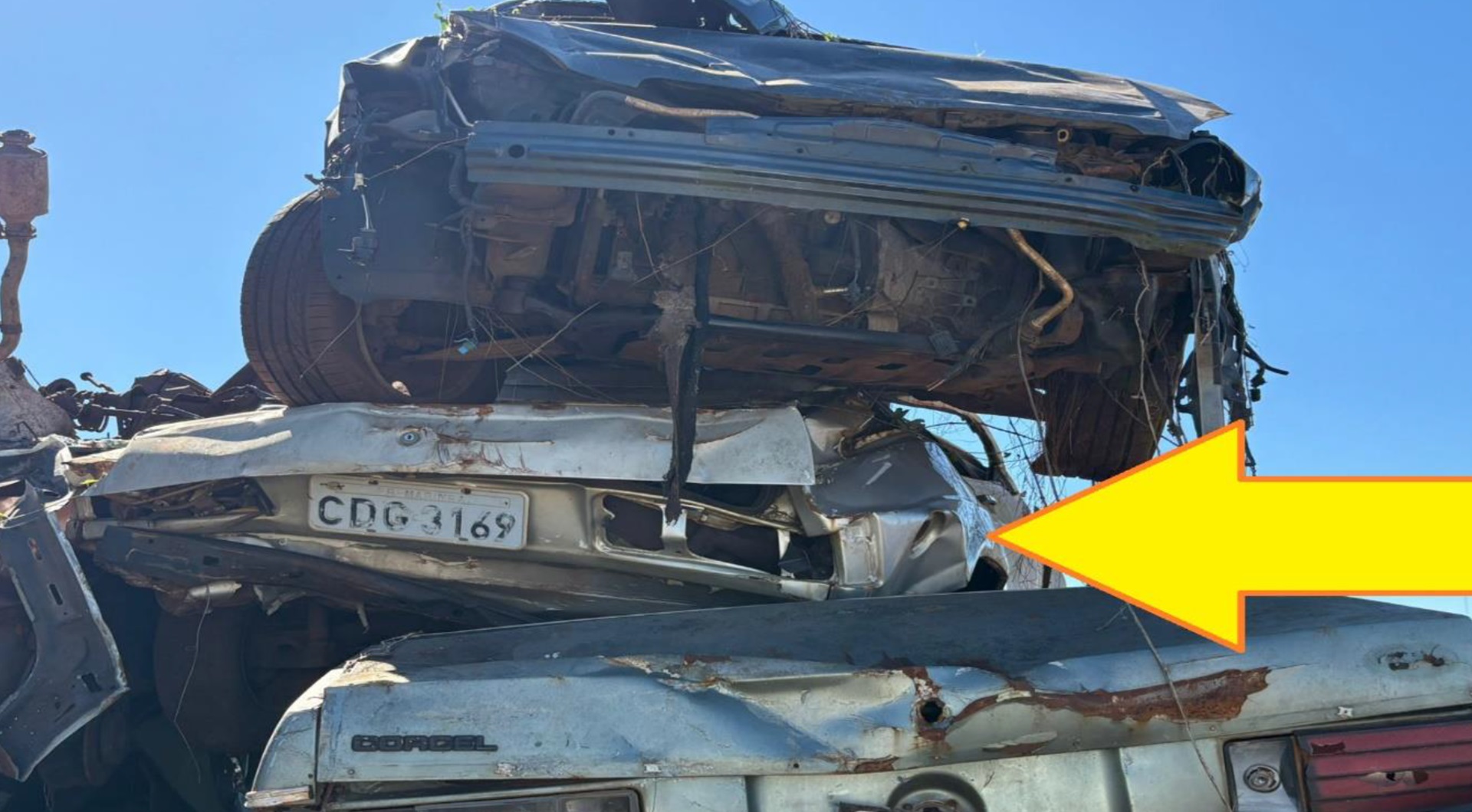 Sucata - VW Gol, em Lunardelli/PR - leilão judicial - Lunardelli PR - lance mínimo R$ 40