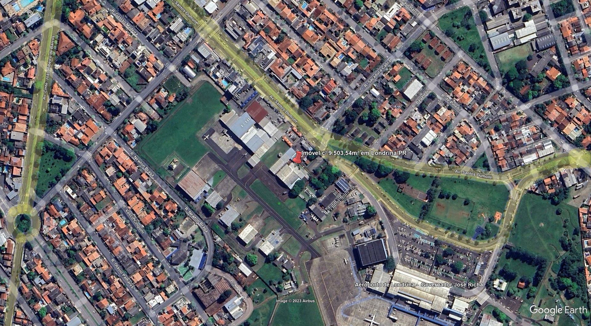 Imóvel c/ 9.503,54m² no Bairro Aeroporto em Londrina/PR - leilão judicial - Londrina PR - lance mínimo R$ 7.150.000