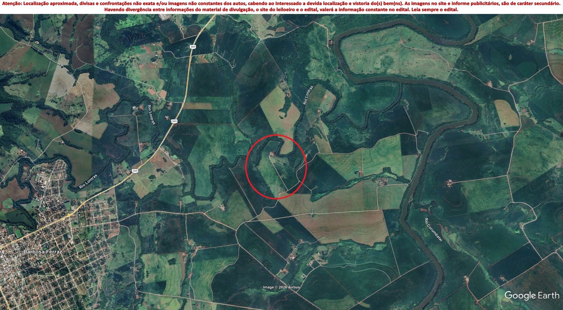 Leilão de Rural Imóvel em Barbosa Ferraz/PR - Lance Inicial R$ 255.000 - Judicial