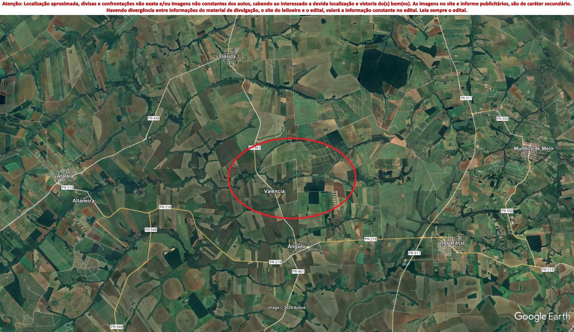 Imóvel c/ 06 alq. em Ângulo/PR - leilão judicial - Não informado BR - lance mínimo R$ 1.843.048