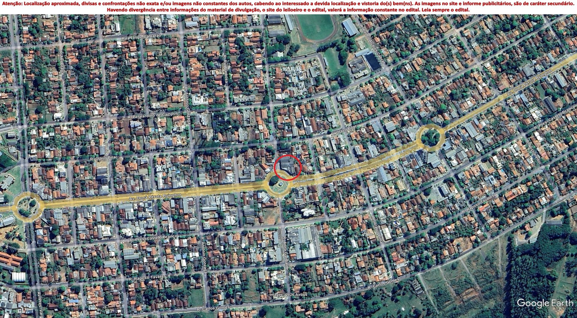 Imóvel c/ 443m² em Pérola/PR - leilão judicial - Não informado BR - lance mínimo R$ 371.840