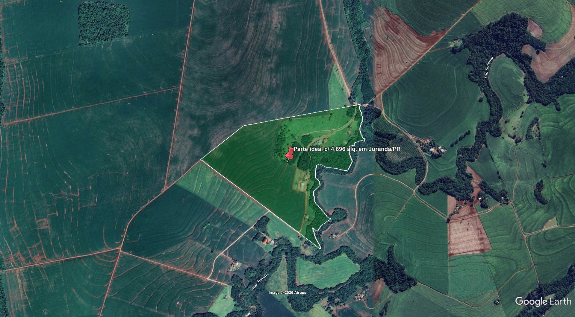 Parte ideal c/ 4,896 alq. em Juranda/PR - leilão judicial - Juranda PR - lance mínimo R$ 1.161.420