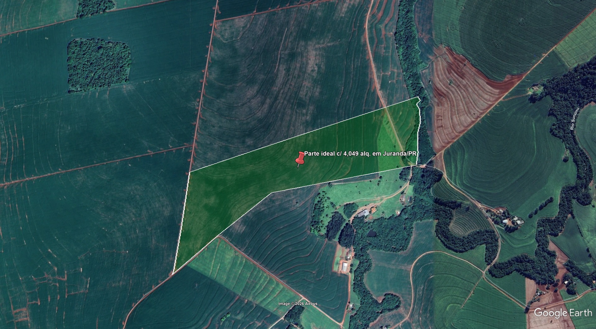 Parte ideal c/ 4,049 alq. em Juranda/PR - leilão judicial - Juranda PR - lance mínimo R$ 960.499