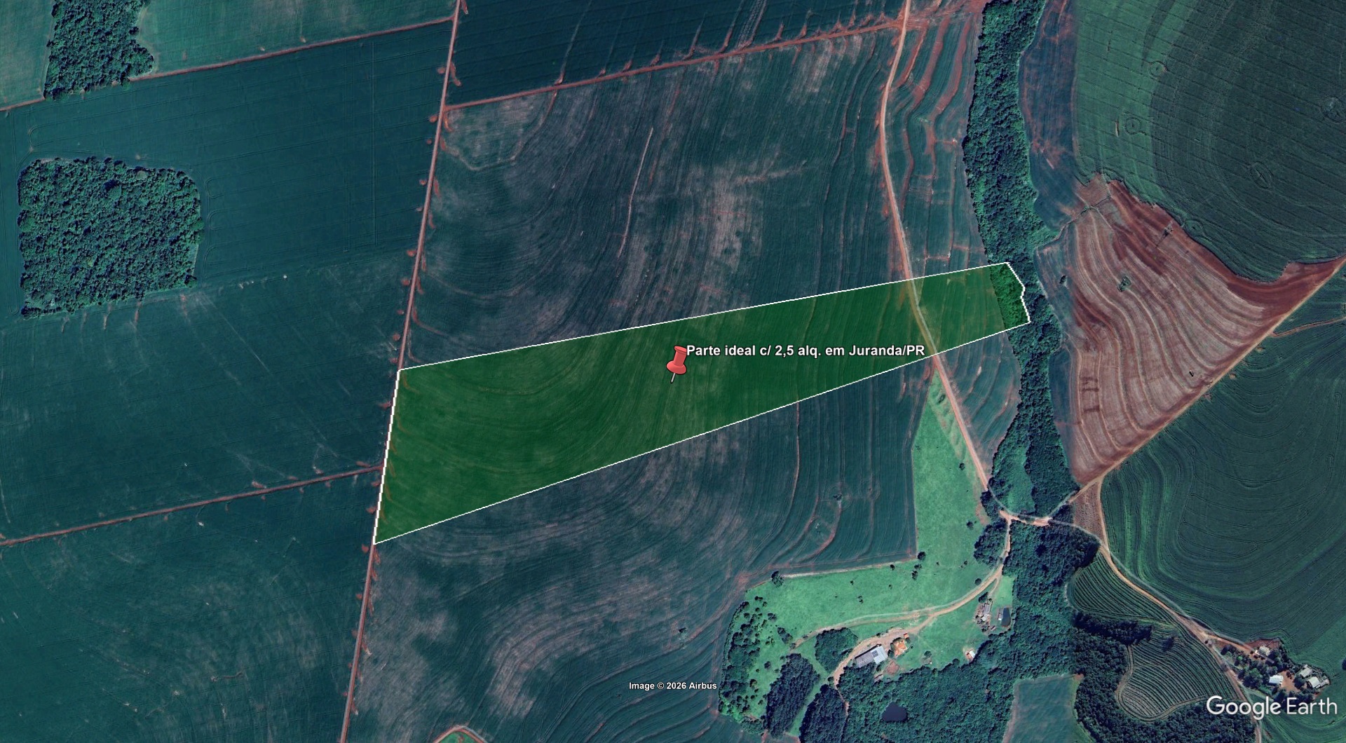 Parte ideal c/ 2,5 alq. em Juranda/PR - leilão judicial - Juranda PR - lance mínimo R$ 592.961