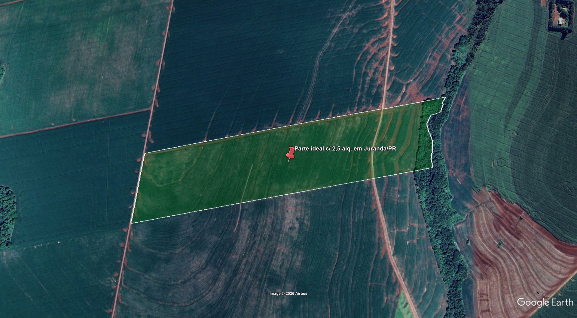 Parte ideal c/ 2,5 alq. em Juranda/PR - leilão judicial - Juranda PR - lance mínimo R$ 592.961