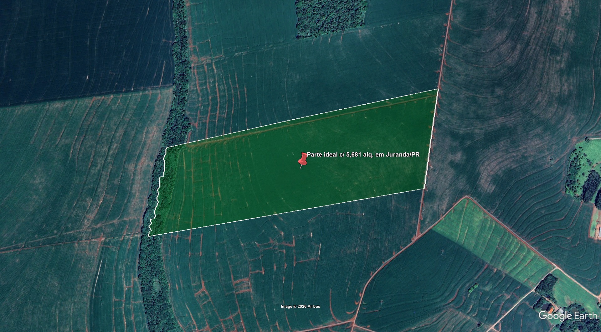 Parte ideal c/ 5,681 alq. em Juranda/PR - leilão judicial - Juranda PR - lance mínimo R$ 1.347.639