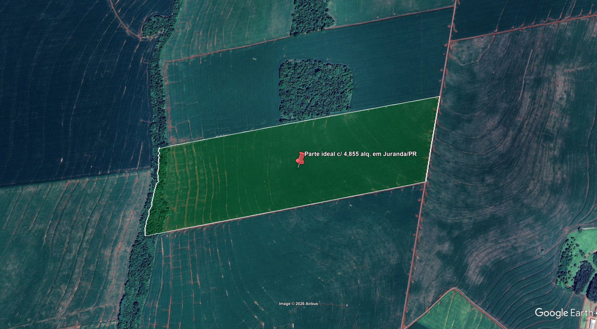 Parte ideal c/ 4,855 alq. em Juranda/PR - leilão judicial - Juranda PR - lance mínimo R$ 1.151.619