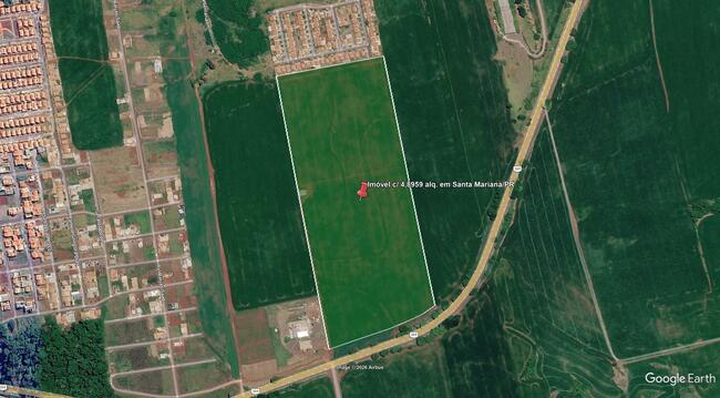 Imóvel C/ 4,8959 Alq. Em Santa Mariana/pr, localizado em Santa Mariana - PR, bairro Água do Arara