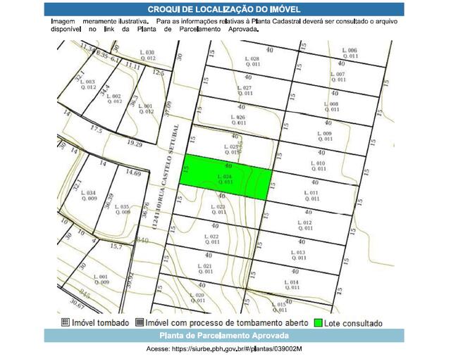 Quota parte da área de 2.400,00 m² no bairro do castelo/mg
