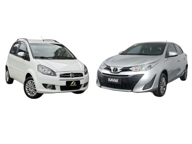 01 FIAT IDEA 2012 E TOYOTA YARIS 2019