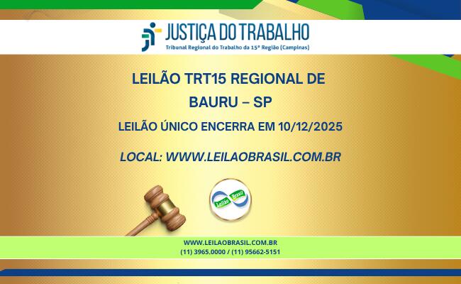 HASTA PÚBLICA N° 04/2025 - TRT15 BAURU