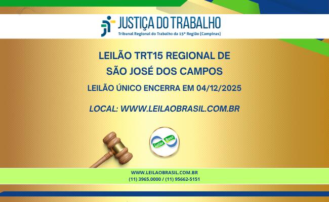 HASTA PÚBLICA Nº 04/2025  TRT15 - SÃO JOSÉ DOS CAMPOS