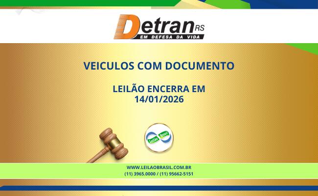 DETRAN/RS - LEILÃO DE VEÍCULOS COM DOCUMENTO