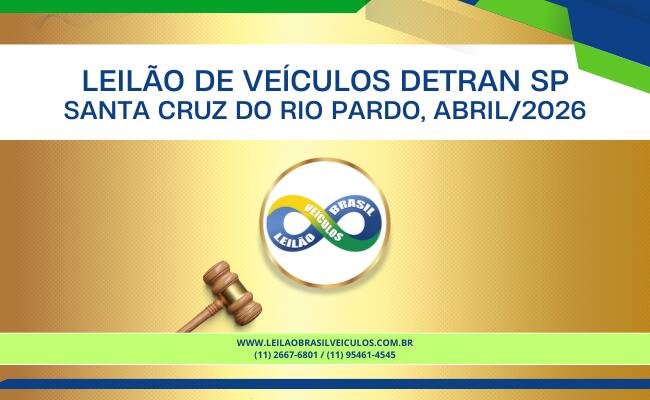 Leilão Detran Santa Cruz do Rio Pardo