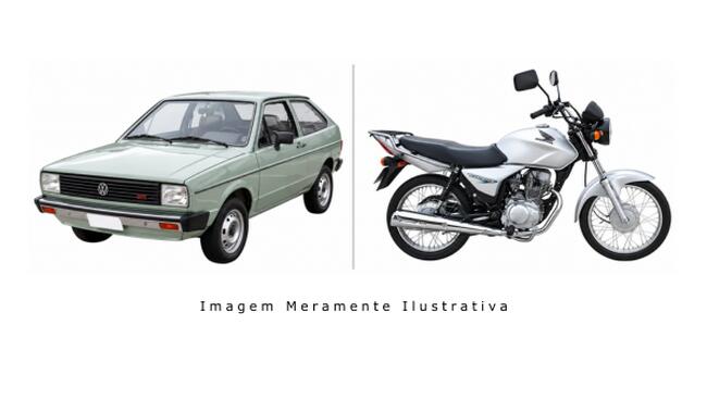 VW Gol 1983 e Honda:CG150 Titan 2007