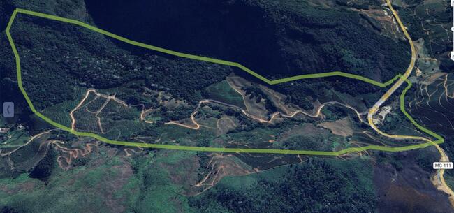 Fazenda Capim Roxo, em Caparaó/MG, com área total de 108,41,60 hectares, aprox 22,40 alqueires