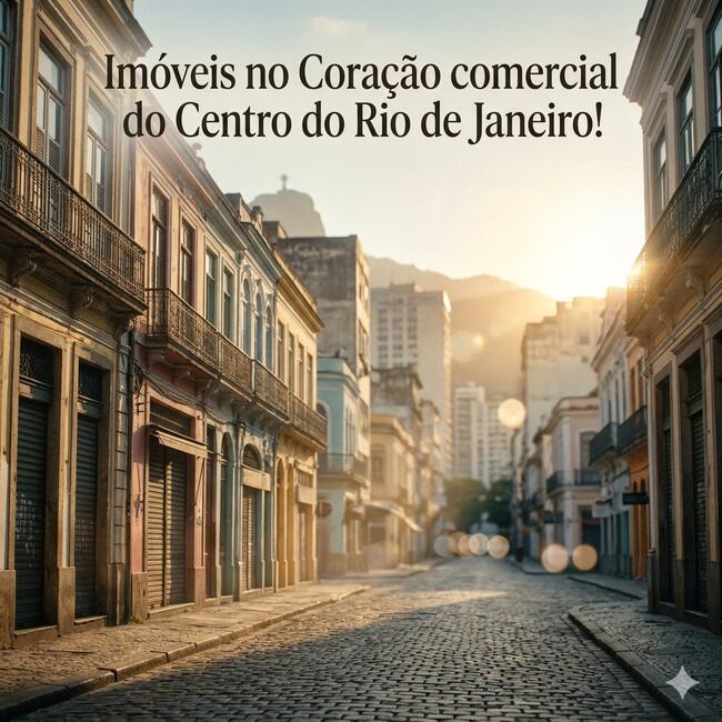 Imóveis na Rua Buenos Aires, coração comercial do Centro do Rio de Janeiro/RJ.