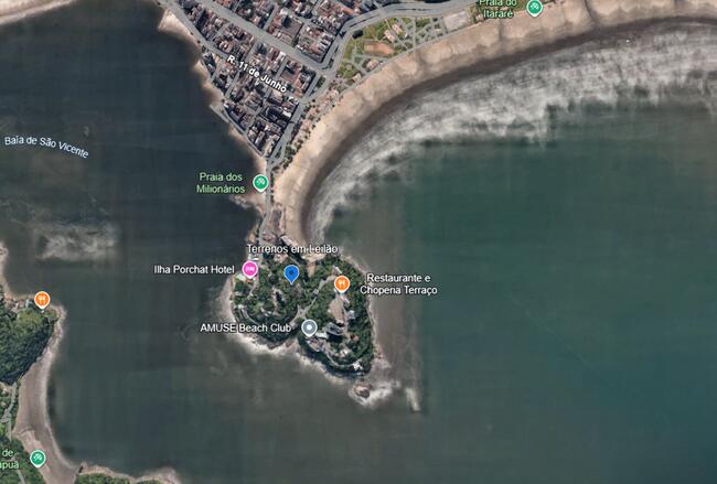 Terreno Urbano Com 2.031,80m² - Ilha Porchat - São Vicente - Sp, localizado em São Vicente - SP, bairro Ilha Porchat