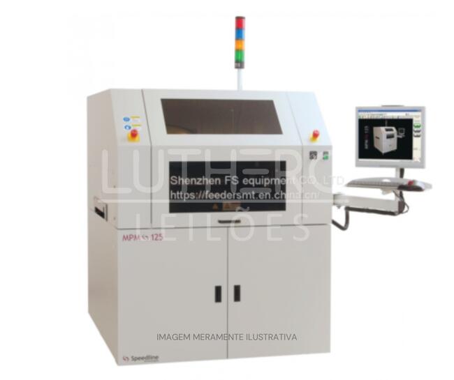 UM MÁQUINA PRINTER SMT, MARCA SPEEDLINE TECHNOLOGIES, MODELO AP EXCEL E NÚMERO DE SÉRIE 10551