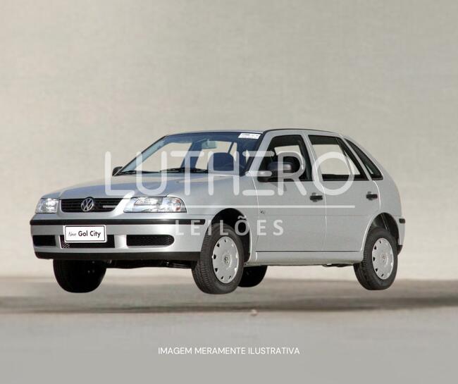 VW/Gol 1.0,  2004/2004, cor prata.